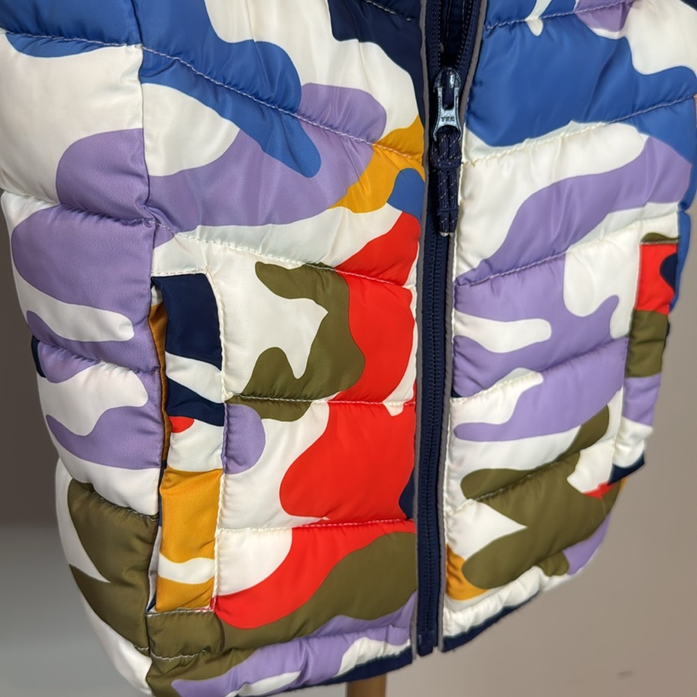Boden Little Kid Sherpa Vest Multi Ski Camouflage Size 4-5 - Picture 5 of 12